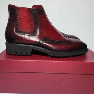 Maison Forte Stella Burgundy leather Boots sz 9 US Men BNWB